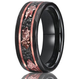 Nathan Black Hammered Inlay Ring — Rose-Gold-Tone — image 15