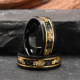 Nathan Black Hammered Inlay Ring - image 6
