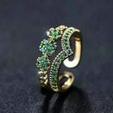 Vivienne Green Wedding Band Ring - image 2