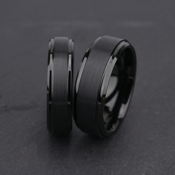 Maurice Matte Black Band Ring - image 4