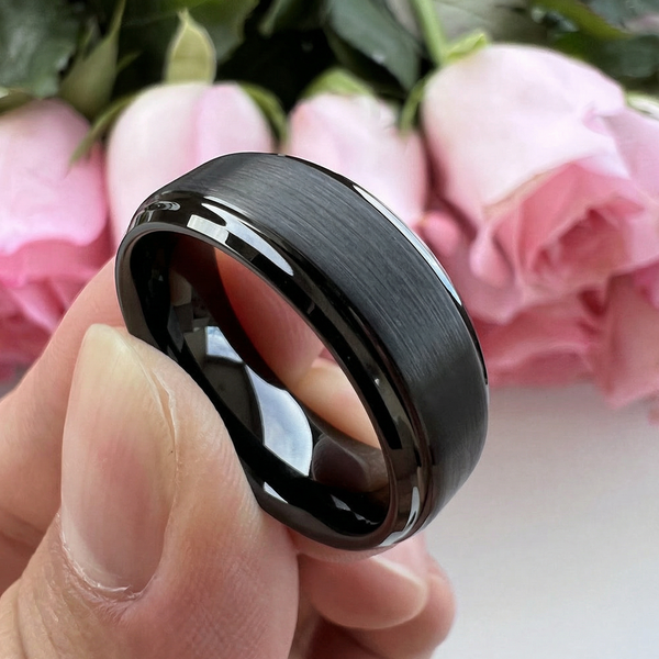 Maurice Matte Black Band Ring - image 8