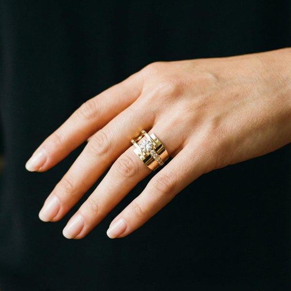 Patricia Irregular Retro Accent Ring | Gold-Tone — image 2