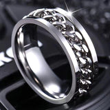 Julian Chain Spinner Ring | Silver-Tone