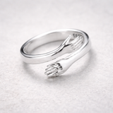 Paula Adjustable Embrace Ring | Silver-Tone