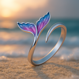 Camilla Adjustable Multicolor Dolphin Tail Ring - image 1