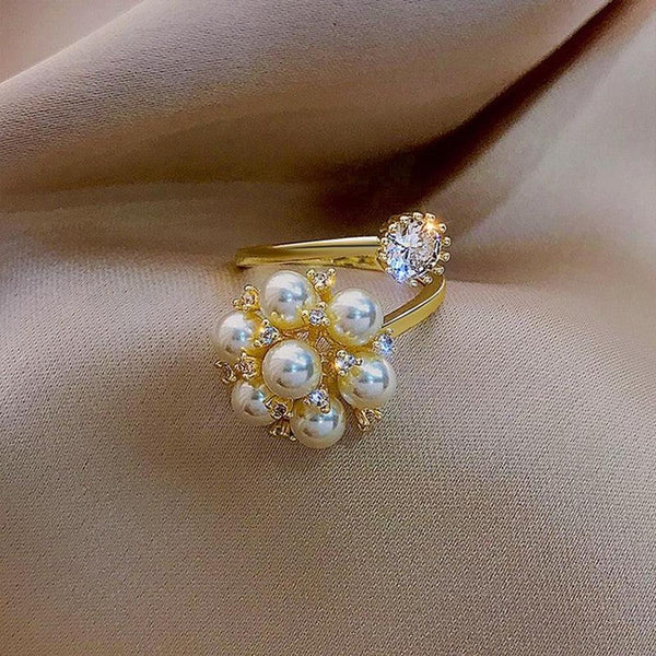 Kathleen Adjustable Pearl-Look Ring - image 3