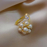 Kathleen Adjustable Pearl-Look Ring - image 1