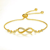Delphine Adjustable Silver-Tone Infinity Bracelet