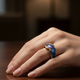 Diana Vintage-Style Ocean Ring | Gold-Tone — image 2