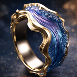 Diana Vintage-Style Ocean Ring | Gold-Tone