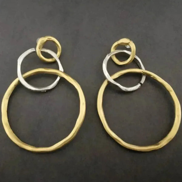 Melinda Vintage-Style Earrings | Two-Tone — image 2