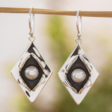 Evelyn Vintage-Style Pearl-Look Earrings | Silver-Tone