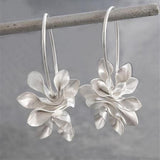 Dolores Vintage-Style Irregular Flower Earrings | Silver-Tone