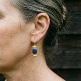 Ida Vintage-Style Blue Earrings | Gold-Tone — image 3