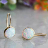 Corinne Vintage-Style Opal-Look Earrings | Gold-Tone