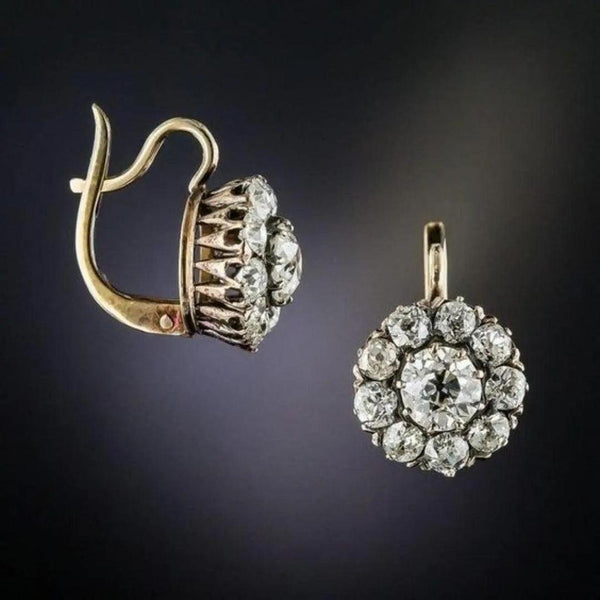Enid Vintage-Style Gold-Tone Flower Cluster Earrings