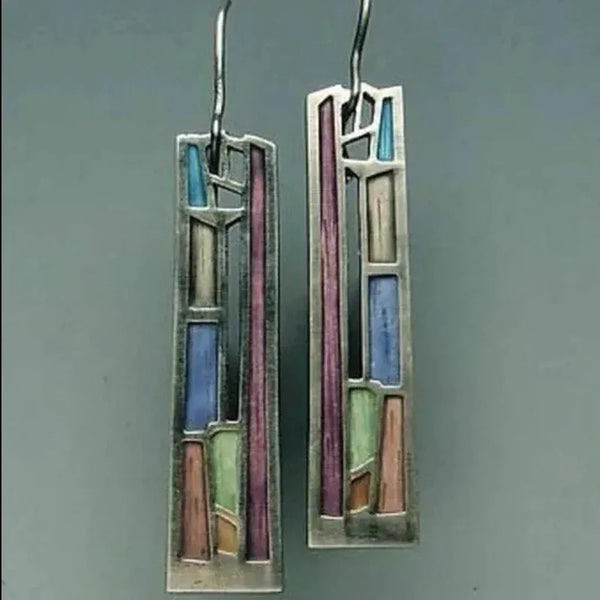 Viola Vintage-Style Earrings | Silver-Tone