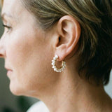 Hazel Vintage-Style White Pearl-Look Earrings - image 2