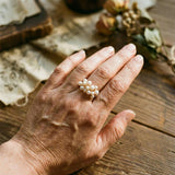 Margaret Vintage-Style Luminous Pearl-Look Ring - image 2