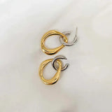 Lois Vintage-Style Earrings | Two-Tone — image 2