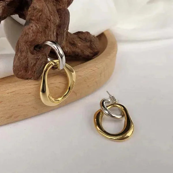 Lois Vintage-Style Earrings | Two-Tone — image 3