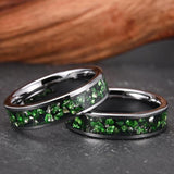 Douglas Green Inlay Band Ring - image 2