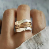 Isabel Silver-Tone Ring with Gold-Tone Threads — image 3