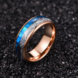 Marcus Blue Inlay Band Ring | Rose-Gold-Tone — image 7