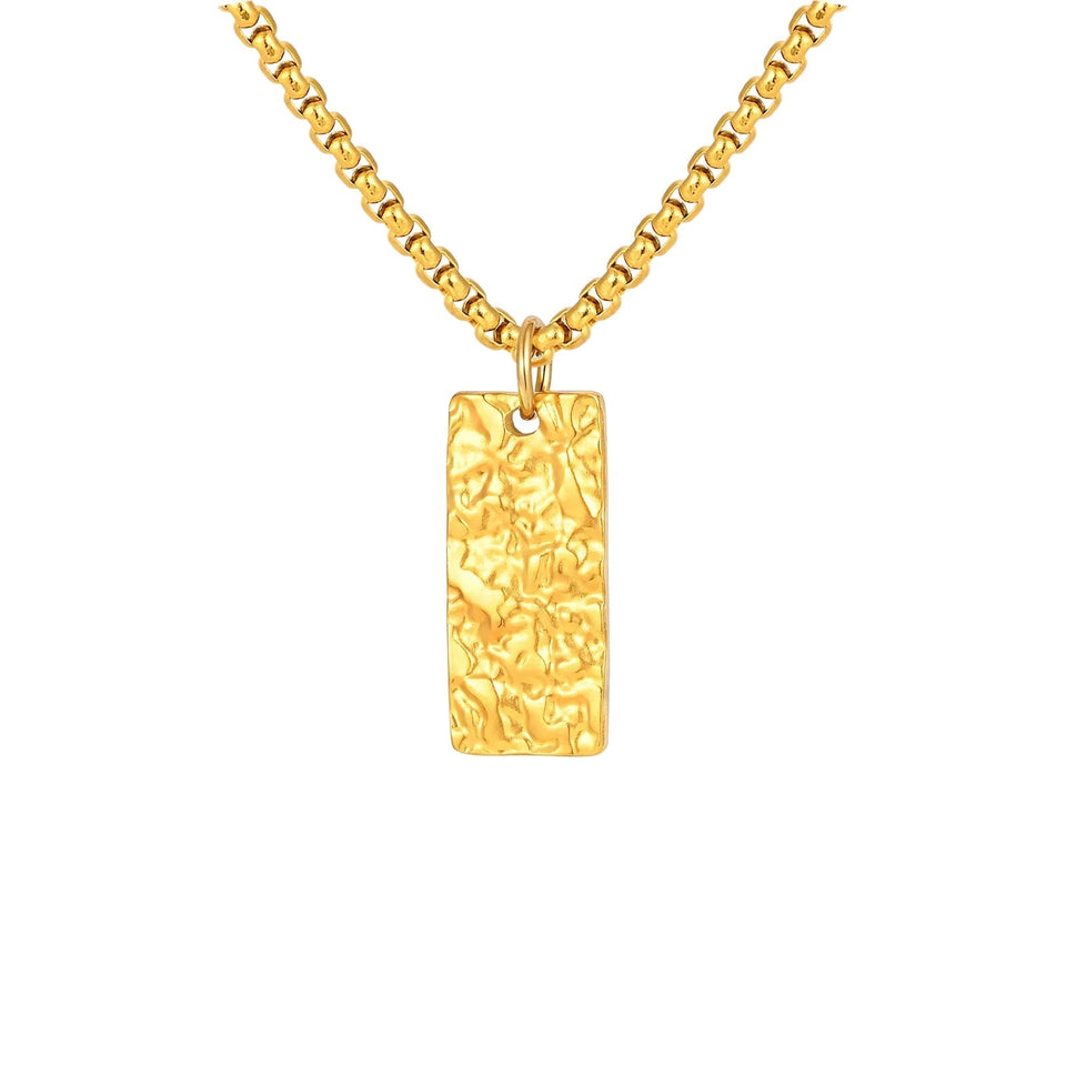 Thomas Hammered Bar Necklace — Gold-Tone — image 1