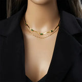 Nadia Double-Layer Gold-Tone Necklace — image 4