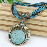 Lucinda Retro Green Accent Pendant Necklace - image 3