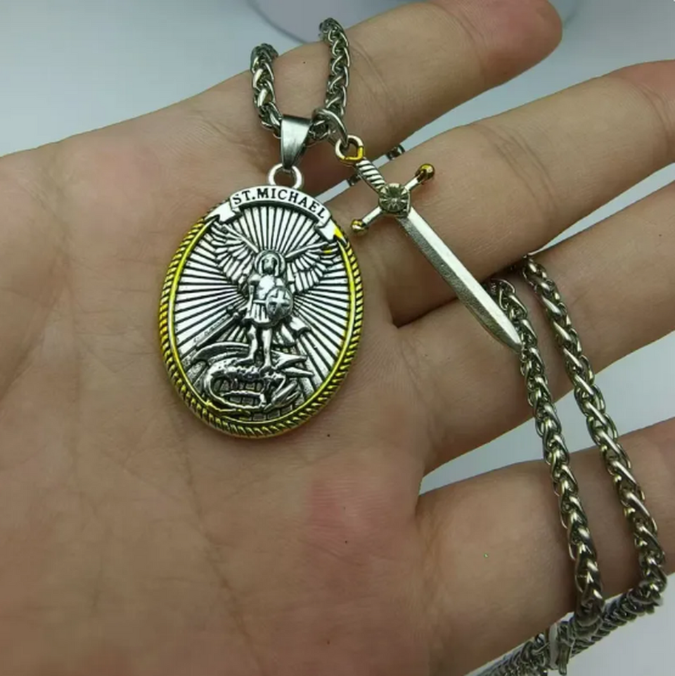 Edmund Men's Retro Necklace — Two-Tone — image 1