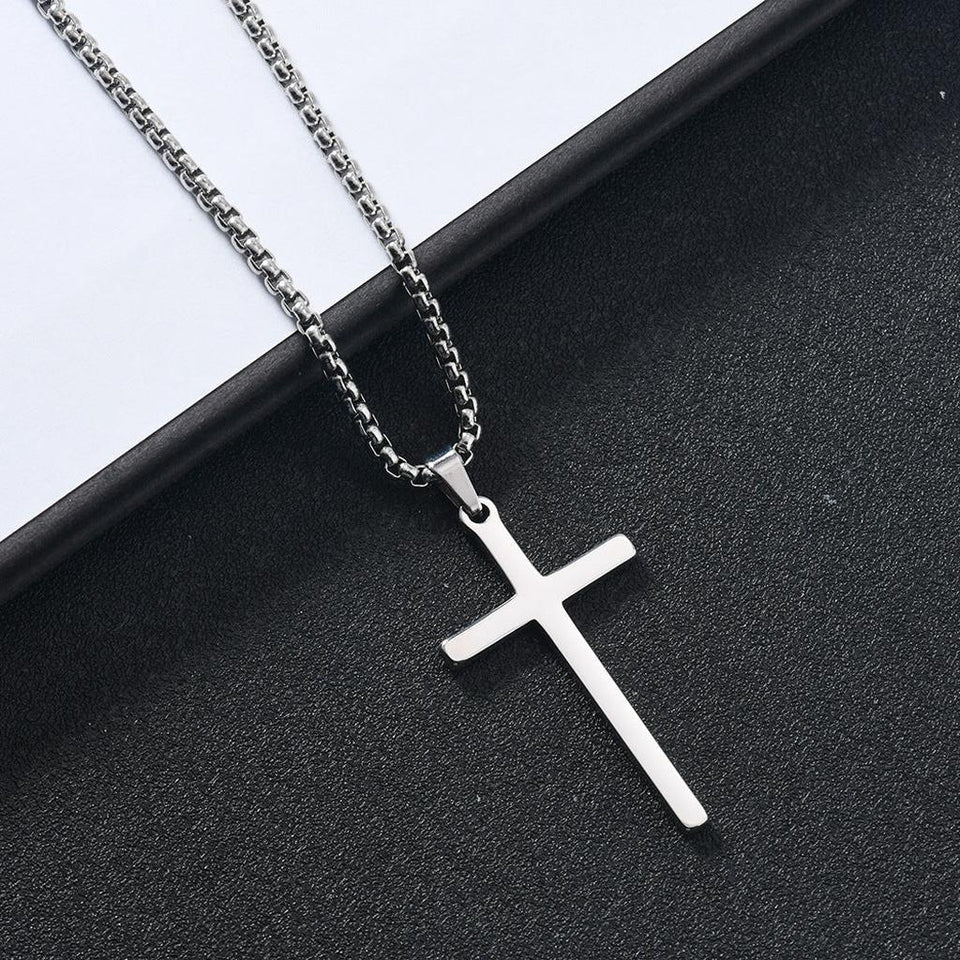 Leah Cross Necklace — Silver-Tone — image 1