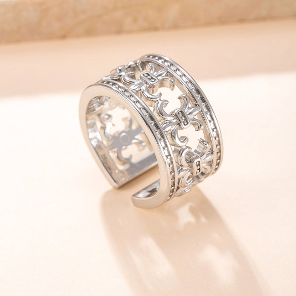 Jasper Crown Ring — Silver-Tone — image 2