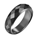 Jacob Minimalist Faceted Ring | Black - image 1