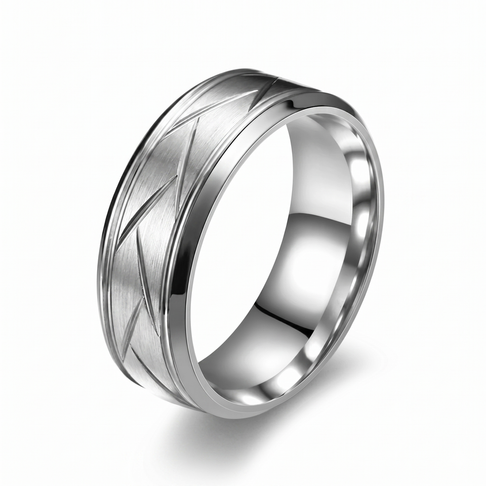 Gabriel Cutline Ring | Silver-Tone