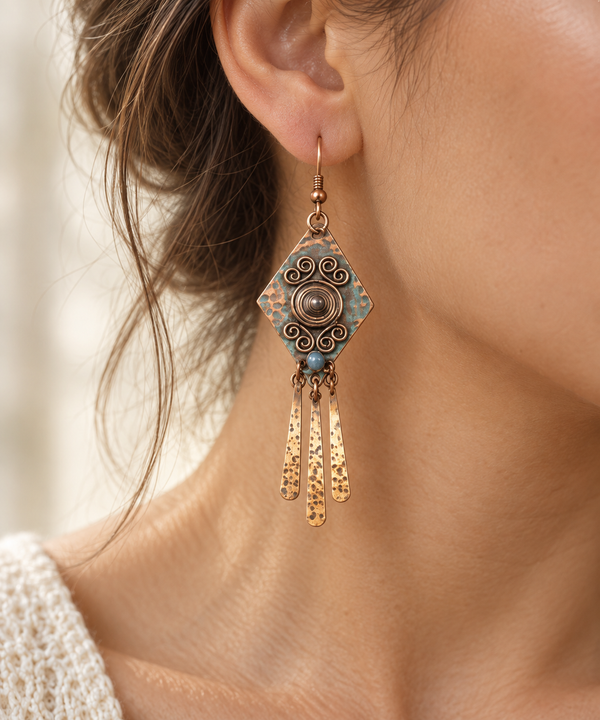 Marina Spiral Earrings | Copper-Tone — image 2