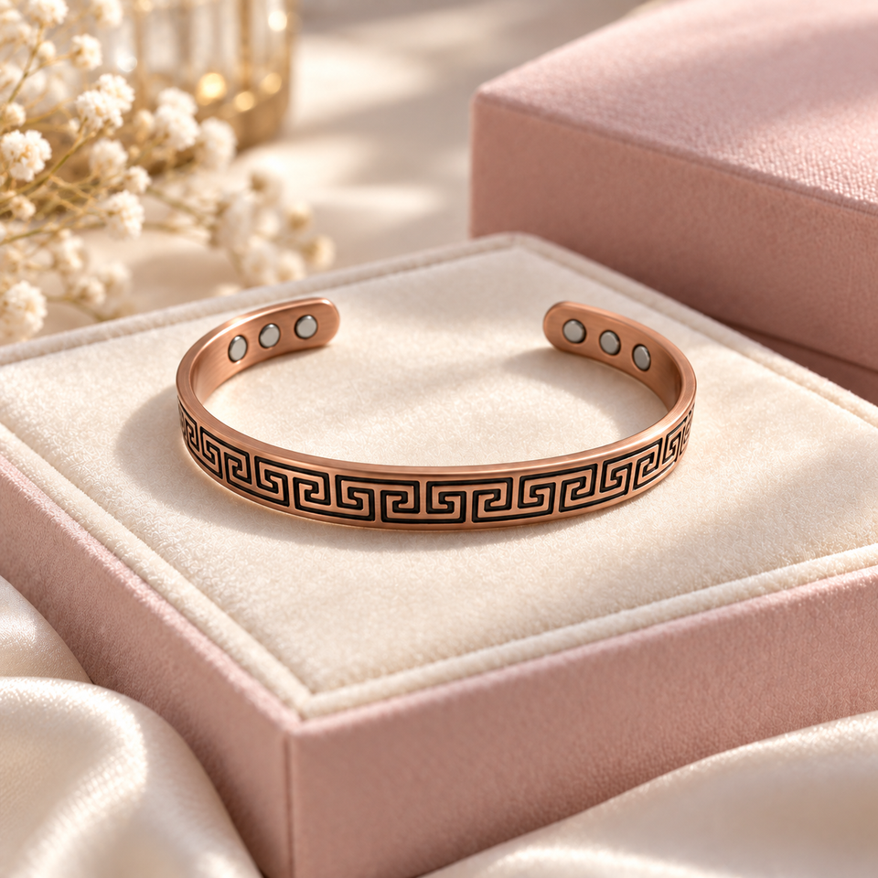 Valerie Greek Key Bracelet | Copper-Tone