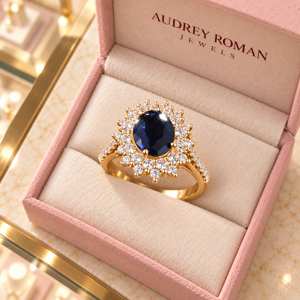 Rebecca Ring (gold-tone) viewed from above inside the Audrey boutique.