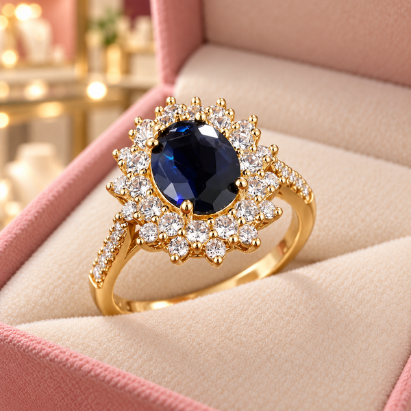 Rebecca Ring (gold-tone) in a close detail view inside the Audrey boutique.