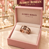 Celia Cross Ring | Copper-Tone in its Audrey presentation box.