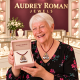 Livia landscape pendant necklace in the Audrey Roman Jewels boutique — owner