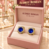 Abigail Blue Earrings in the Audrey Roman Jewels boutique — box