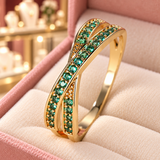 Sylvie Green Flow Ring  close-up detail in the Audrey boutique.