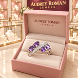 Marianne Purple Flow Ring | Silver-Tone in its Audrey presentation box.
