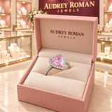 Catherine Heart Ring | Silver-Tone  in its Audrey presentation box.