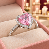 Catherine Heart Ring | Silver-Tone  close-up detail in the Audrey boutique.